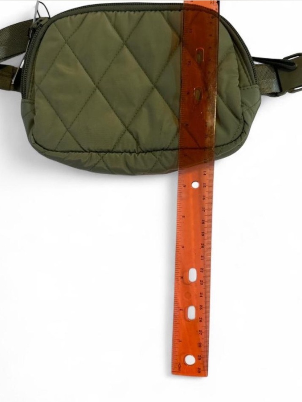 Vera Bradley Quilted Olive Green Belt Bag - Picture 4 of 6